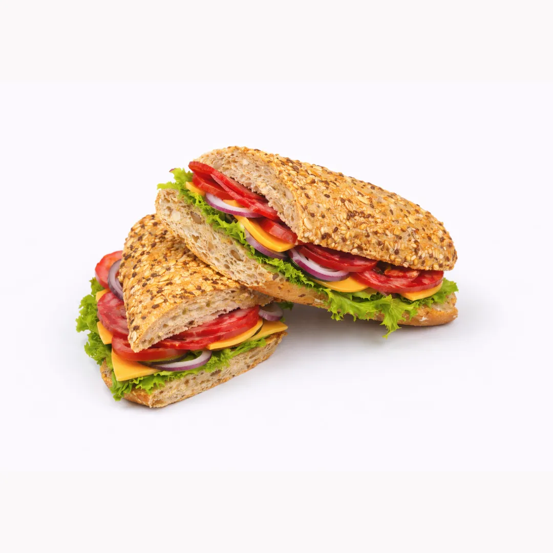 Bagietka z salami i serem cheddar - hover
