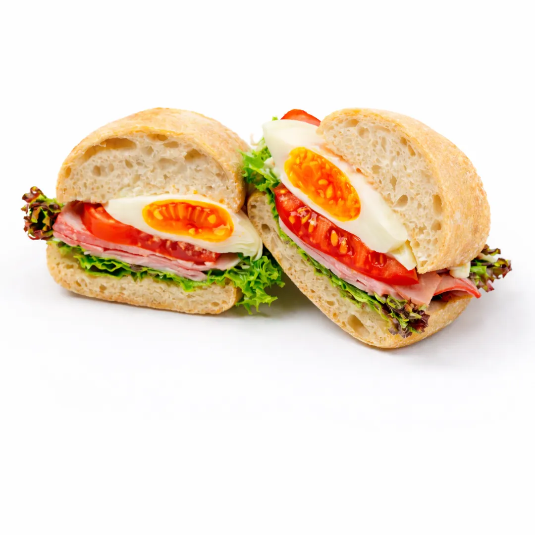 Ciabatta z jajkiem i szynką - hover