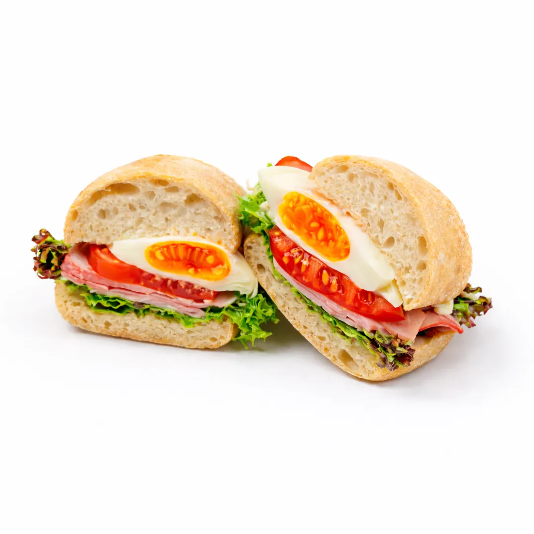 Ciabatta z jajkiem i szynką - hover