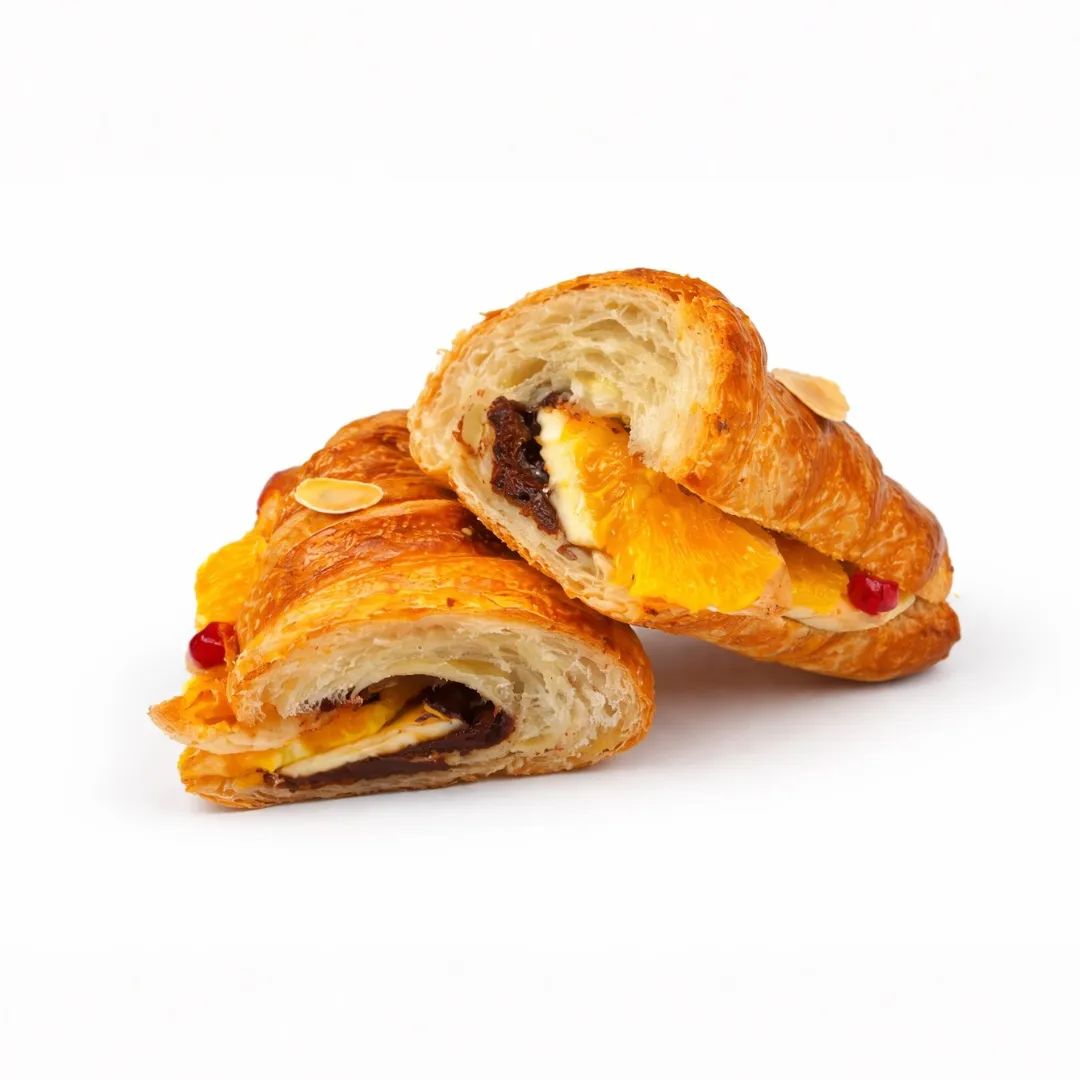 Сroissant z kremem czekoladowym i bananem - hover