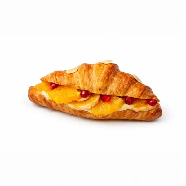 Сroissant z kremem czekoladowym i bananem